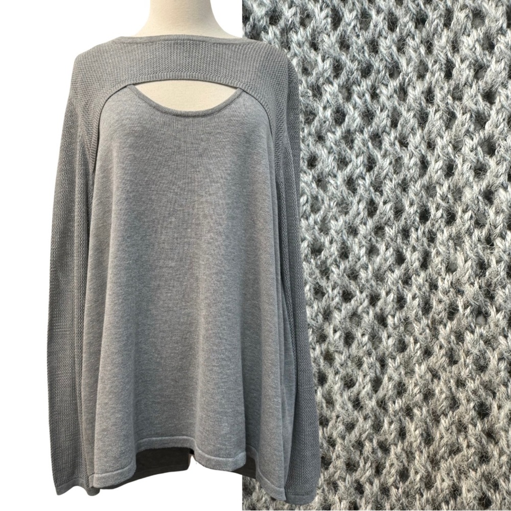 Brand Gray Tribal Knit Sweater Cardigan